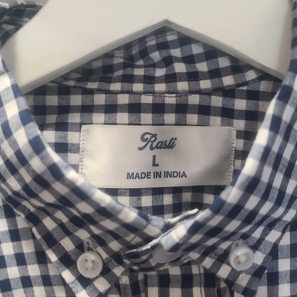 Blue Plaid Dress Shirt - Picture 3 of 3